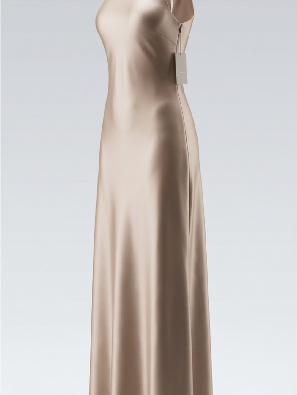 a new day Satin Maxi Slip Dress in Champagne Beige Size XS